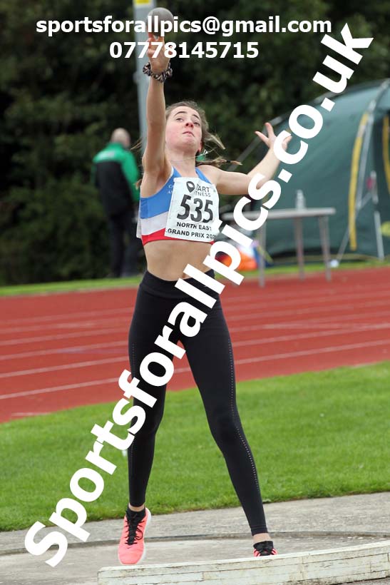 Shot putt, NECAA Open Meeting, Morpeth, Sunday, September 27th. David T. Hewitson/Sports for All Pics